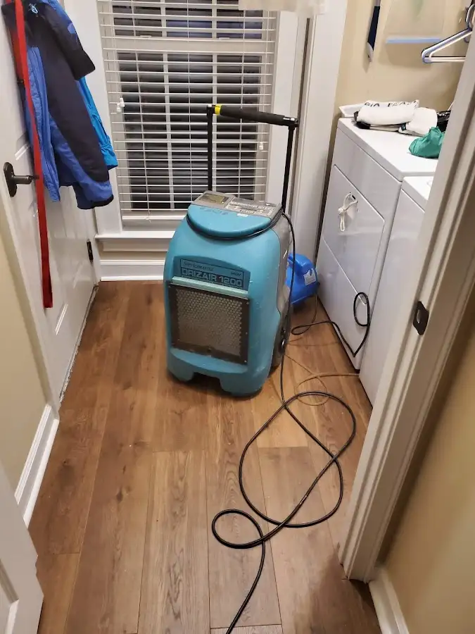 Commercial dehumidifier deployed for Flood Damage Cleanup in Jefferson